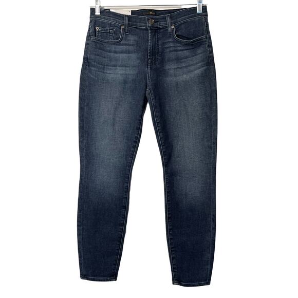 7 For All Mankind Denim - 7 For All Mankind Gwenevere Jeans Womens Size 29" Waist Blue Zip Up Mid Rise NWT